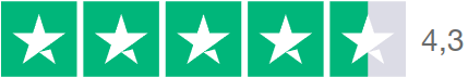 Note Trustpilot 4.3 étoiles
